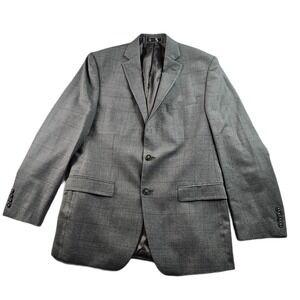 Calvin Klein Blazer Jacket Mens 40R Gray Wool Formal Single Breasted Notch Lapel